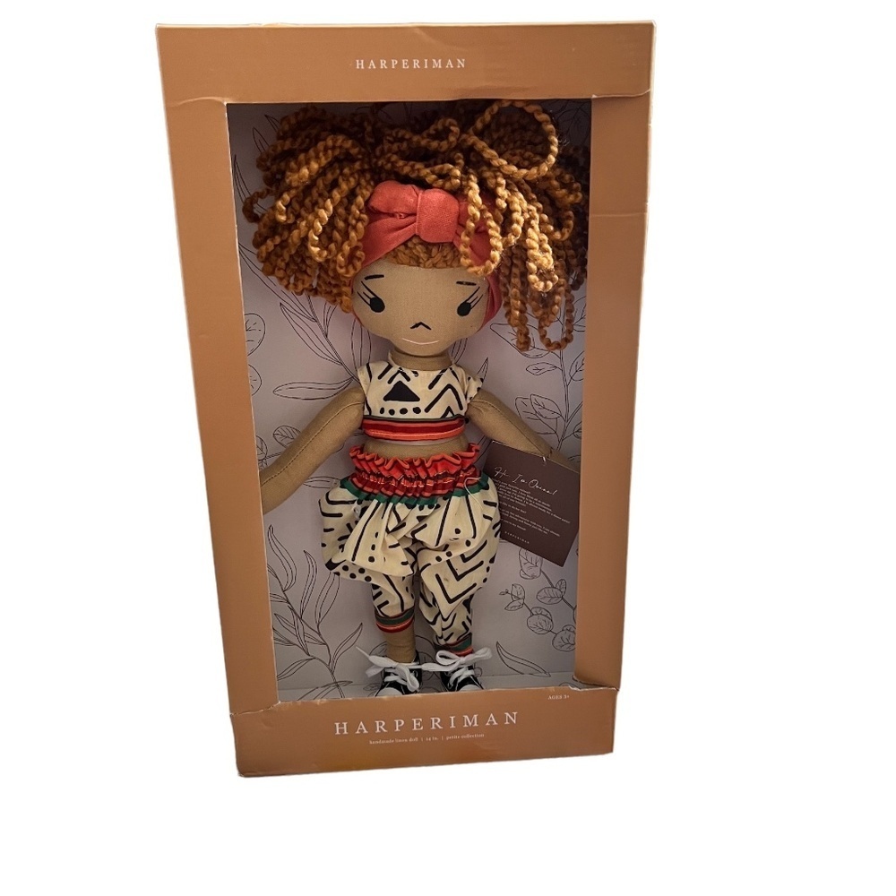 NEW HarperIman Quinn Handmade 14” Plush Linen  Doll‎